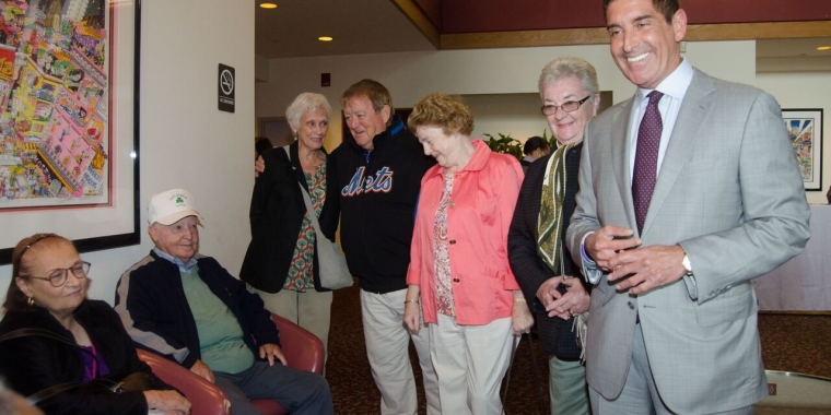 Photo: Senator Klein greets seniors from Emerald Isle Immigration Center Senior Services at his 21st annual Senior Appreciation Day.