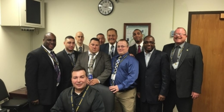 Senator Bonacic is pictured with Correction Officers from Shawangunk Correctional Facility.