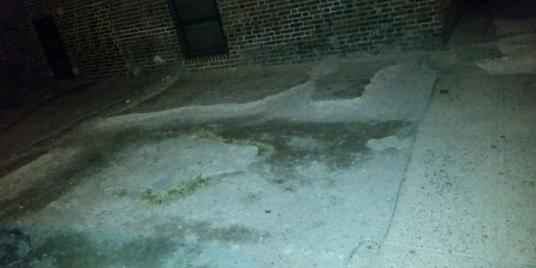 Sidewalk at 875 Irvine Street, Bronx, New York 10474