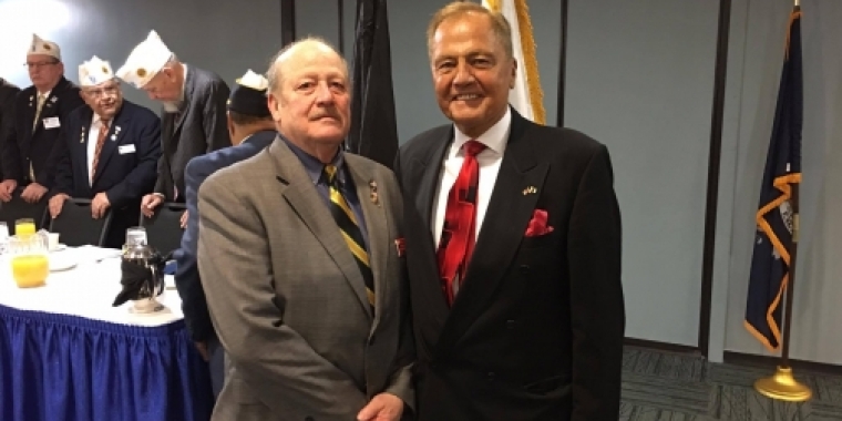 Senator Bonacic is pictured with Richard Keiser, Past State Commander and Past National Executive Committeeman. Mr. Keiser was Senator Bonacic’s 2013 Veteran Hall of Fame Inductee.