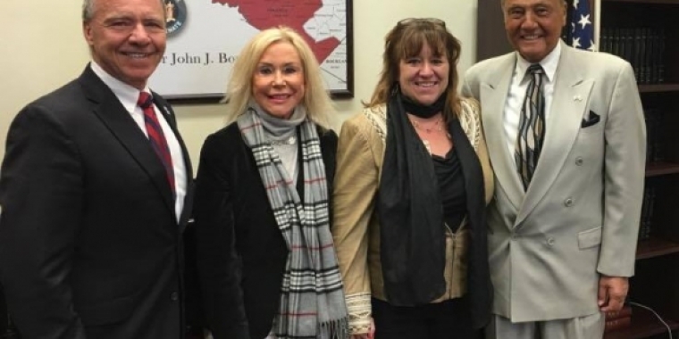 Senator Bonacic is pictured with (L-R), SUNY Ulster President Alan Roberts, Ulster County Community College Foundation Board Member Victoria St. John-Gilligan, and Executive Director of Institutional Advancement and External Relations.