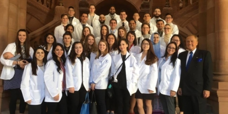 Senator Bonacic is pictured with students from Touro College