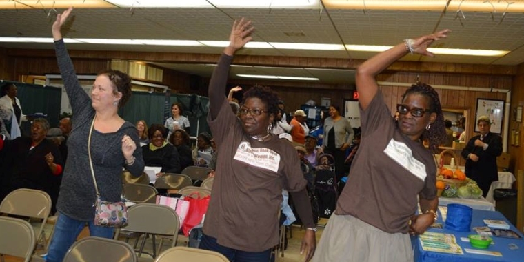 Several attendees took advantage of a Zumba class offered at the event.