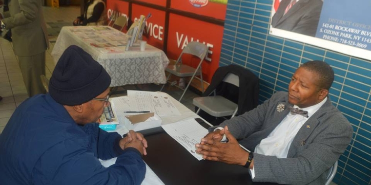 Senator Sanders spoke to dozens of constituents at his mobile office.