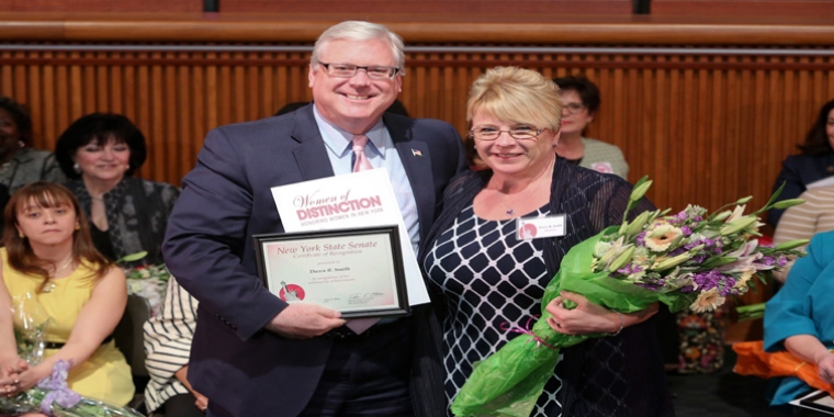 In 2016, Senator O’Mara paid tribute to Dawn R. Smith, Transition and Care Management (TCM) Program Manager at the Bath VA Medical Center and a well-known local veterans’ advocate.
